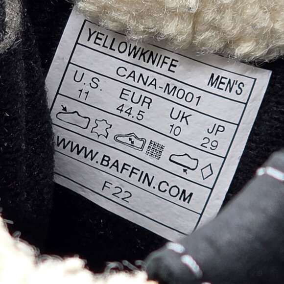 Baffin Yellowknife Mens Size 11 Black Boots Outdoors Winter Casual Comfort - Picture 7 of 13
